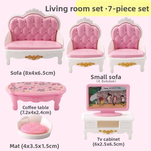 Mini ensemble de meubles de <span class=keywords><strong>maison</strong></span> de poupée en plastique, cuisine, chambre, salon, accessoires pour enfants, <span class=keywords><strong>maison</strong></span> de jeu, <span class=keywords><strong>jouet</strong></span> - Product Image 3
