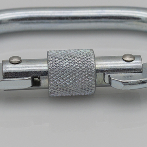 Gancio moschettone personalizzato JENSAN Chrome 23KN con blocco a vite per paracadute/lavoro aereo - Product Image 4