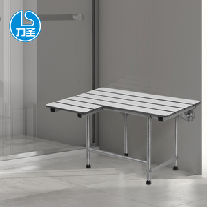 Prix d'usine Accessoires de salle de bain Chaise de <span class=keywords><strong>douche</strong></span> pliable en forme de L Siège de tabouret de <span class=keywords><strong>douche</strong></span> pliant <span class=keywords><strong>mural</strong></span> - Product Image 1