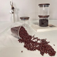 Keukenopbergers koffie thee specerijen organizer container hoge borosilicaat glazen voorraadpot houten deksel magnetronbestendig milieuvriendelijk
