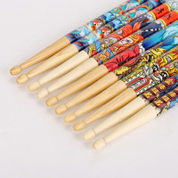kabat Wholesale Factory Price High Quality 5A Hickory Drumsticks Durable Colorful Pattern Musical Instrument Accessories