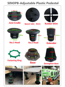 قاعدة بلاستيكية حديثة قابلة للتعديل من البولي بروبيلين للأرضيات الخارجية - أرضية مرتفعة متينة ومقاومة للماء - Product Image 4