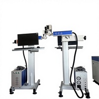 Machine de marquage laser fibre 50W, système CNC portable haute vitesse pour marquage en ligne rapide sur acier inoxydable, métal et bijoux