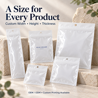 Sacs en polyéthylène auto-scellants de couleur macaron, sur mesure, en gros, OEM, pochettes à fermeture éclair, petits sacs en plastique Mylar pour l'emballage de bijoux