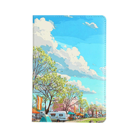 Carnet d'artiste en PU à couverture rigide avec reliure thermique et design exquis, thèmes artistiques variés, cadeaux artistiques, journalisation