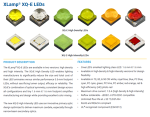 LEDs vertes monocouleur CREEs Genuine X-Lamp série XQE 62LM 3W haute puissance Ra90 garantie 5 ans - Product Image 3