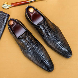 Zapatos Casuales de Negocios para Hombre, de Cuero Genuino, Suaves, Formales, Oxford, Transpirables, Impermeables, con Cordones, a la Moda, EVERGREEN - Product Image 1