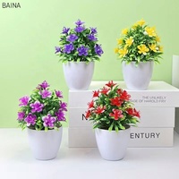Vente en gros fleurs artificielles plante petit bonsaï bureau créatif bricolage jardin extérieur maison bureau décoration cadeau