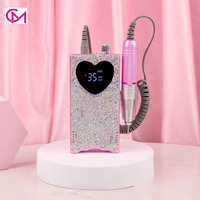 Taladro de Uñas Inalámbrico con Cristales Brillantes, de Alta Velocidad (35000 rpm), Recargable y Portátil, en Oferta