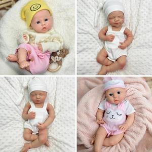 Muñeca Bebé <span class=keywords><strong>Reborn</strong></span> de Silicona Completa de 20 Pulgadas, Muñeca Recién Nacida con Cabello Castaño, Regalo para Cumpleaños, Niños, Familia y Días Festivos - Product Image 5