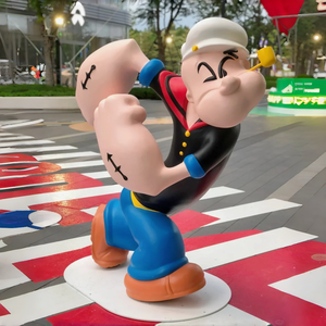 Sculpture grandeur nature en fibre de verre de personnage de <span class=keywords><strong>dessin</strong></span> <span class=keywords><strong>animé</strong></span> <span class=keywords><strong>Popeye</strong></span>, Statue <span class=keywords><strong>Olive</strong></span> Boat Car Hot Air Balloon pour centre commercial, extérieur <span class=keywords><strong>et</strong></span> parc à thème IP - Product Image 3
