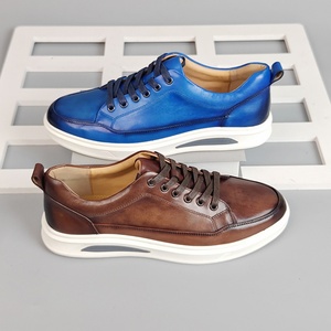 Chaussures décontractées pour hommes en cuir de vachette véritable première couche, respirantes, à motif uni, semelle extérieure Oxford, semelle souple, style classique de bureau - Product Image 4