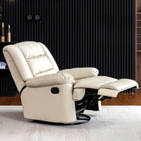 Fauteuil de massage individuel en similicuir, multifonctionnel, inclinable électrique, à bascule, avec télécommande