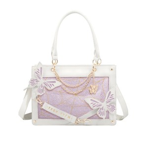 Sac fourre-tout personnalisable motif labyrinthe papillon, sac à main style gothique sombre Y2K, sac à bandoulière et sac croisé, fabricant en gros - Product Image 4