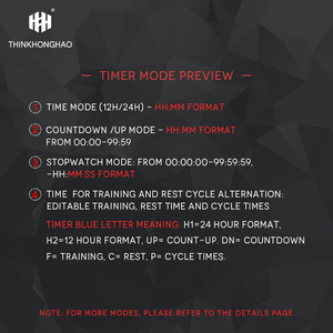 Hong Hao '6 dígitos 1,8 pulgadas LED Digital Countdown Club Gym Timer Led Countdown con control remoto - Product Image 4