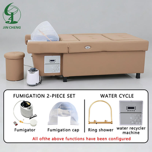 Lettino da Spa Jincheng Moderno Completamente Reclinabile per Aromaterapia, Tavolo da Massaggio Thailandese per la Testa e Lavatesta con Circolazione dell'<span class=keywords><strong>Acqua</strong></span> per Salone di Bellezza - Product Image 3