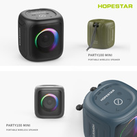Altavoz Portátil Hopestar Party100 Mini, Resistente al Agua IPX6, Tarjeta TF, Radio FM, Luz LED, 2400mAh, para Exteriores
