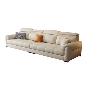 Nuevo sofá de tela para rascar gato, sala de estar, sofá de tela de estilo crema Simple moderno, casa pequeña, fila recta - Product Image 5