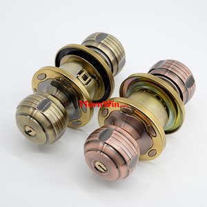 สังกะสีอัลลอยด์รอบ Lever ลูกบิดประตูลูกชุดจับล็อคห้องน้ำทรงกระบอกล็อคปุ่ม - Product Image 2