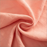 Tissu de chemise en lin 100 % tissé, uni, teint, délavé au sable, écologique, pour vêtements de garçons et de filles, marque NTG, en stock, vente en gros