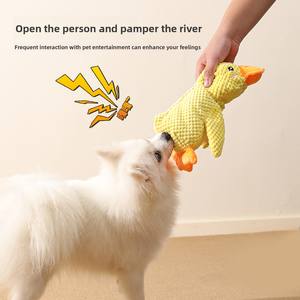 Piccolo cane eco-friendly masticare giocattolo biomimetico anatra dentizione bambola per il sonno e il gioco fatto di peluche panno di plastica - Product Image 3