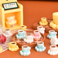 Kawaii nuage plateau café résine Flatback Cabochon pour bricolage crème colle accessoires faits à la main maison de poupée Miniature cuisine décorative