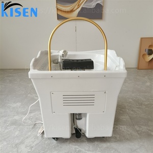 Kisen Portable 60L Water Tank Hot Sale Beauty Salon Furniture Height Adjustable Hair Washing Sink Pipeless Shampoo Basin Bowl - Product Image 2