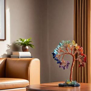 Multi Gemstone Tree Wire Wrapped Seven <b>Chakra</b> Crystal Healing Wishing Tree Agate Natural Chips Stone <b>Jewelry</b> Halloween - Product Image 2