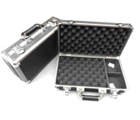 Boîtier de rangement compact en aluminium personnalisable OEM/ODM, mallette de transport pour outils avec mousse prédécoupée, protection robuste, logo personnalisé