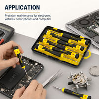 HEHE 551106 Ensemble de 6 tournevis de précision avec embout rotatif pour la réparation et l'entretien de montres, téléphones et ordinateurs portables