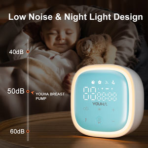 YOUHA OEM <span class=keywords><strong>Tire</strong></span>-<span class=keywords><strong>lait</strong></span> électrique <span class=keywords><strong>double</strong></span> portable avec biberon <span class=keywords><strong>ou</strong></span> tasse, mains libres, veilleuse, aspiration, sans BPA, sac de glace en silicone - Product Image 6