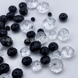 Transparent And Black Faceted Acrylic <b>Beads</b> For Diy <b>Door</b> <b>Curtains</b> And Ethnic Clothing Accessories - Product Image 2