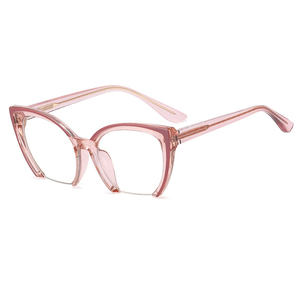 <span class=keywords><strong>Moda</strong></span> TR90 Anti luz azul bloqueo ojo <span class=keywords><strong>de</strong></span> gato <span class=keywords><strong>gafas</strong></span> <span class=keywords><strong>de</strong></span> lectura mujeres Semi sin montura Rosa anteojos marco visión lejana <span class=keywords><strong>gafas</strong></span> ópticas - Product Image 6
