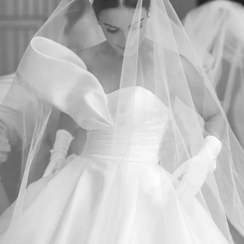 Modern Lustrous Satin A-Line Sashes Wedding Dresses for bride used strapless mikado satin