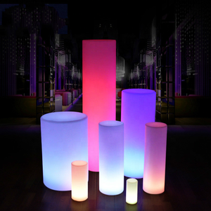 Led ống trụ cột/cột phát sáng cột đèn sàn 16 thay đổi màu sắc sáng cột vòm sàn gạch kế hoạch - Product Image 3