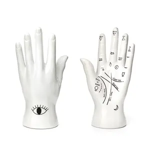 Scultura in Porcellana della Mano per la Palmistry, <span class=keywords><strong>Lettura</strong></span> della Palma e Libretto di Occultismo Wicca - Product Image 1