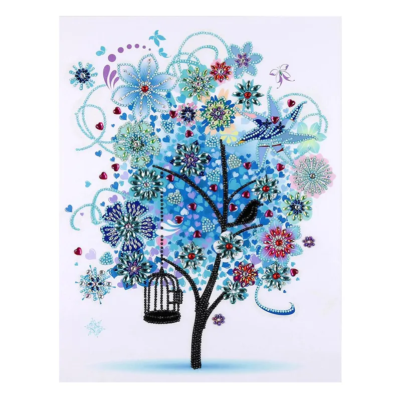 5d Diy duvar sanat dekoru kış sezonu manzara ağacı elmas boyama kiti kristal kısmi matkap tuval elmas nakış