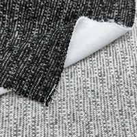 Tela de Punto de Poliéster 100% de Peso Medio, 260 g/m², 160 cm, Color Heather Melange, para Suéter, Sudadera con Capucha y Abrigo