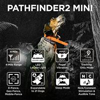 Dogtra Pathfinder2 Mini Penerima Tambahan GPS Tracker Collar Hitam Lampu LED Tahan Air Pelacakan Waktu Nyata
