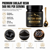 Résine de Shilajit Durlevel, qualité supérieure, source naturelle, complément alimentaire de qualité alimentaire, suppléments nutritionnels, approvisionnement direct usine, OEM ODM