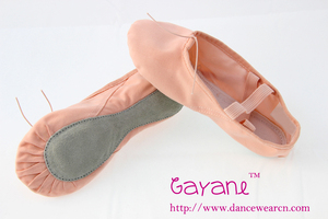 Chaussons de danse classique en toile et cuir à semelle pleine pour enfants et filles, 5 couleurs, vente en gros d'usine, <span class=keywords><strong>pas</strong></span> chers - Product Image 2