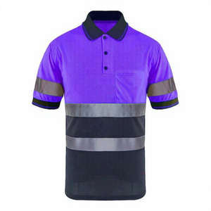 Cintas Reflectantes para Trabajos de Construcción, Camisetas de Seguridad Color Púrpura Personalizadas al Por Mayor, Ropa de Trabajo de Alta Calidad - Product Image 1