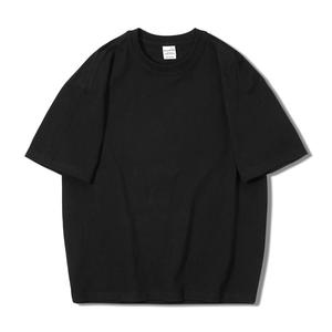 Nueva Camiseta de Algodón Grueso AG 300G, Corte Holgado, Hombros Caídos, Color Sólido, para Hombre - Product Image 1