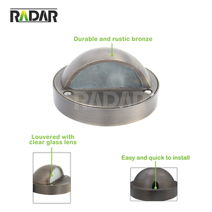 Lumières encastrées de terrasse LED demi-lune en laiton moulé sous pression LT2601 basse tension 12v AC/DC avec G4 pour systèmes d'éclairage extérieur - Product Image 3