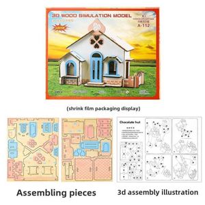 Avion en bois 3D stéréo, puzzle à construire soi-même, modèle de blocs de construction, jouet éducatif pour étudiants et enfants, cadeau en gros pour enfants - Product Image 4