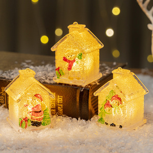 2025 vente chaude décorations de noël lumineux père noël maisons de noël noël ornements de bureau cadeaux pour les enfants - Product Image 3