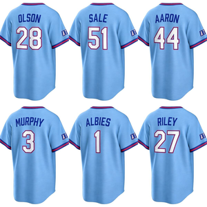 Camiseta de Béisbol Americana City Connect 2026, Cosida, 13 Ronald Acuña Jr., 28 Olson, 10 <span class=keywords><strong>Jones</strong></span>, 27 Riley, 44 <span class=keywords><strong>Aaron</strong></span>, 1 Albies, 30 Baldwin - Product Image 3