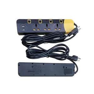 Circuit Breaker AC Power Strip Computer Cord Extension Cable Electric