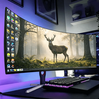 Écran de jeu incurvé sans bordure 19/34/49 pouces 1K/2K/4K/5K, moniteur LCD ultra-large pour ordinateur, idéal pour le trading
