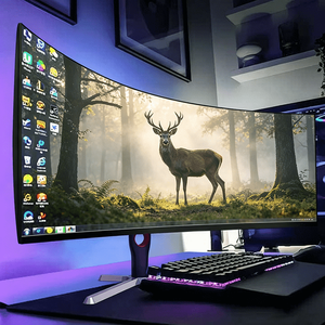 Écran de jeu incurvé sans bordure 19/34/49 pouces 1K/2K/4K/5K, moniteur LCD ultra-large pour ordinateur, idéal pour le trading - Product Image 1